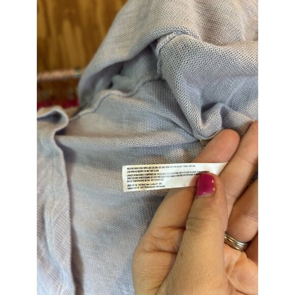 Intimately Free People Silver/Gray Long Sleeve Knit Lightweight L NWOT Raw Hem - Picture 10 of 10